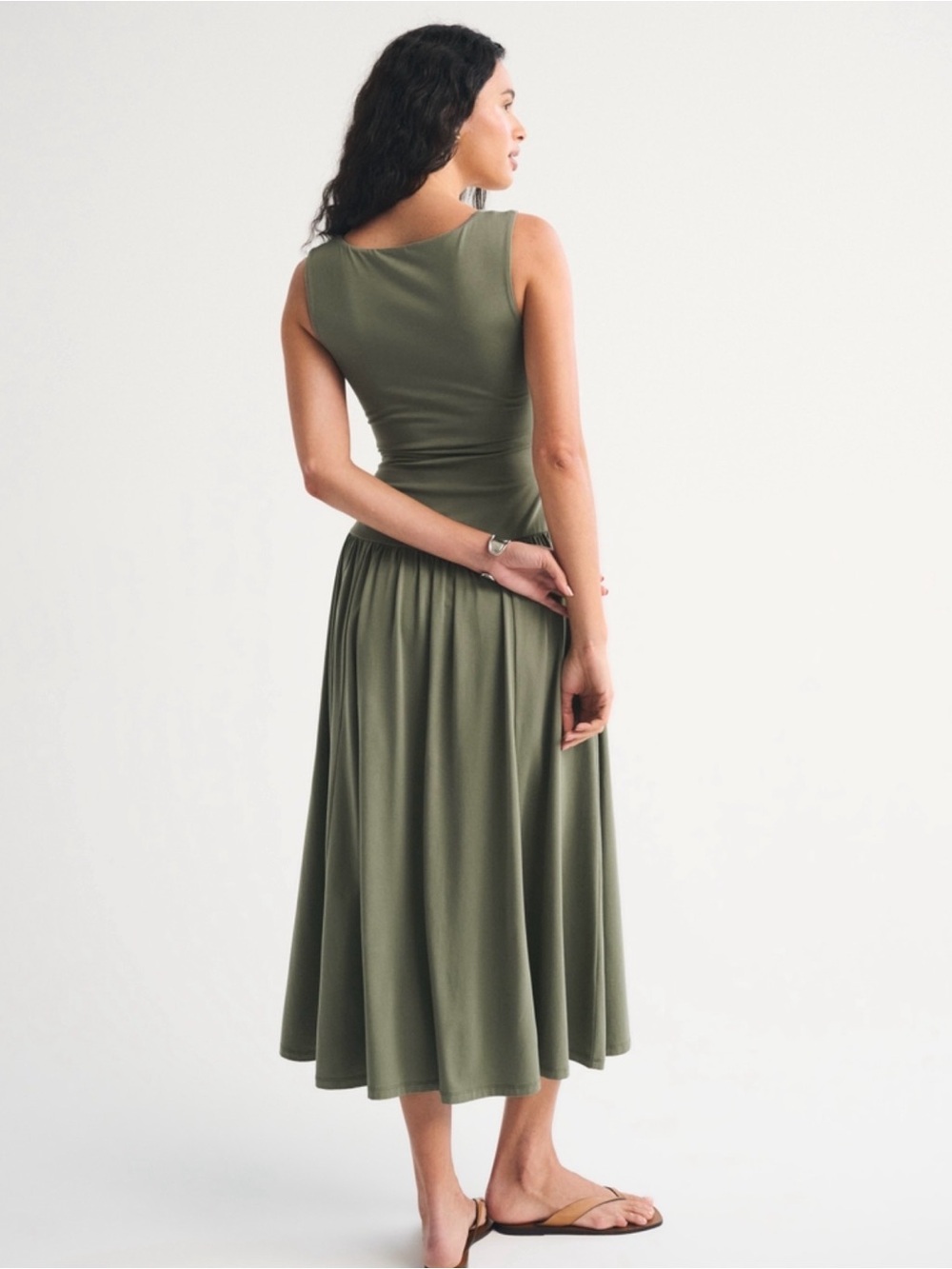 Abercrombie & Fitch Bra-Free 2-in-1 Reversible Knit Maxi Dress Medium - Picture 5 of 12